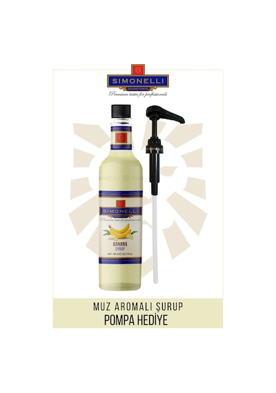 Simonelli Muz Kahve Şurubu 700 ML + Pompa