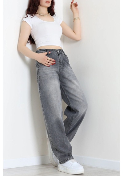 Modi Yan Cep Baggy Kot Pantolon Füme - 32876.2059. Altın - Siyah