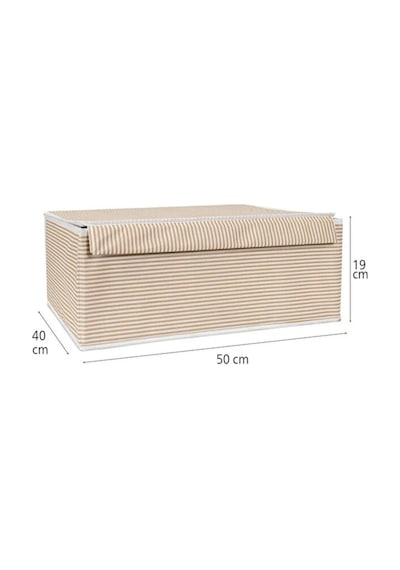 Alas Kahverengi Çok Amaçlı Düzenleyici -kapaklı Kutu Baza Altı Uyumlu Hurç 50x40x19 Cm