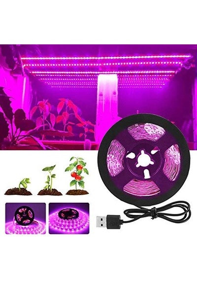Tam Spektrum Bitki Büyütme Şerit Işık 5v Usb Uç 1 Mt İç Mekan Diğer