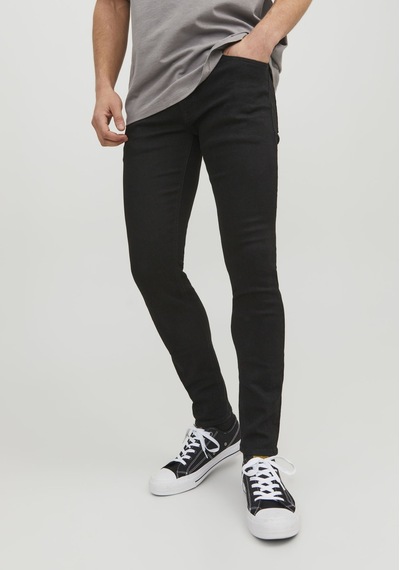 Jack & Jones Erkek Liam 773 Skinny Fit Jean 12237365 Black Denim Siyah - Mavi