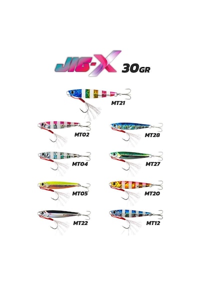 Fujin Jig-x 30gr Light Jigging Jig Yem Mt02pinkzebraglow