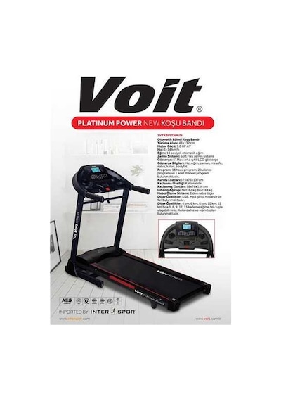 Voit Platinum Otomatik Eğimli Koşu Bandı