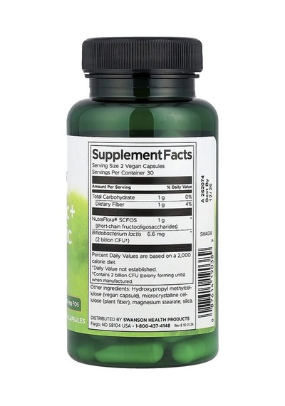 Swanson Vitamins, Probiotic + Prebiotic Fibre, 60 Vegan Capsules
