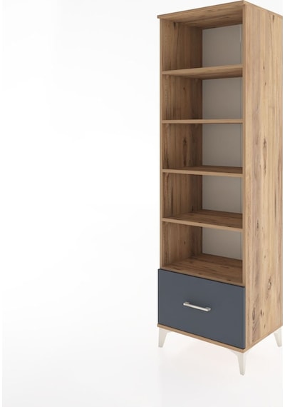 Hyperion Dolap 5 Raflı Tek Çekmeceli 60x44x195 Çam-antrasit Atlas Çam