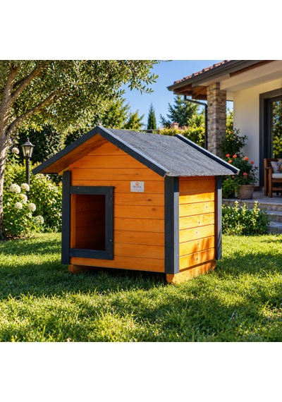 Küçük Irk Ahşap Köpek Kulübesi