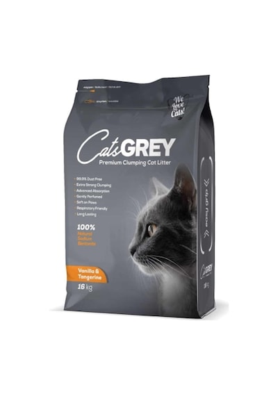 CatsGREY Premium Vanilya ve Mandalina Kokulu Tozsuz Topaklanan İn