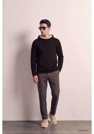 D'S Damat Ds Damat Regular Fit Kahverengi Düz Sweatshirt 7hce26172301m 201