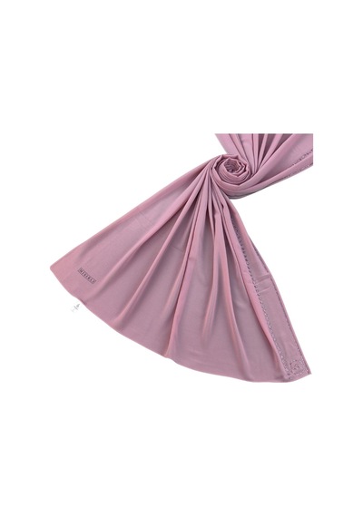 Mim Eşarp Mısırlı Eşarpları Krep Abiye Taşlı Şal Pembe