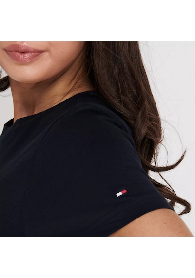 Tommy Hilfiger Tommyhilfiger Yazı Logo Nakışlı Pamuklu Kadın T-shirt Lacivert-mavi Tommy Hilfiger Tommyhilfiger Yazı Logo Nakışlı Pamuklu Kadın T-shirt Lacivert-mavi
