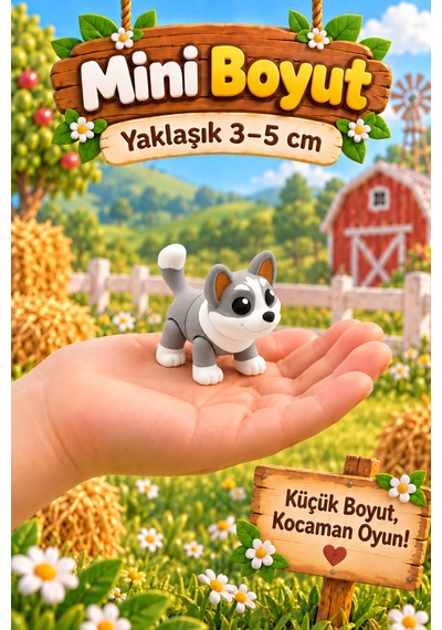 Tigglo 10'lu Hareketli Mini Hayvan Ve Karakter Figür Oyuncak Seti Çiftlik, Okyanus, Safari Ve Orman Tema Seçenekleri Çiftlik Hayvanları