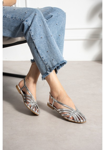 Wolk Shoes Asi Kadın Babet Trend Gümüş