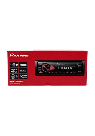 Pioneer Teyp Mvh-s145bt Çift Amfi Çıkışlı , Bluetooth , Usb , Aux Ve Ekstra Basslı Oto Teyp