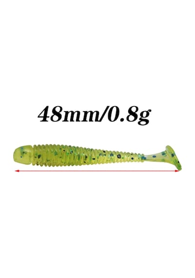 4,8 Cm - 10 Adet Yapay Silikon Yumuşak Sahte Solucan Balık Yemi