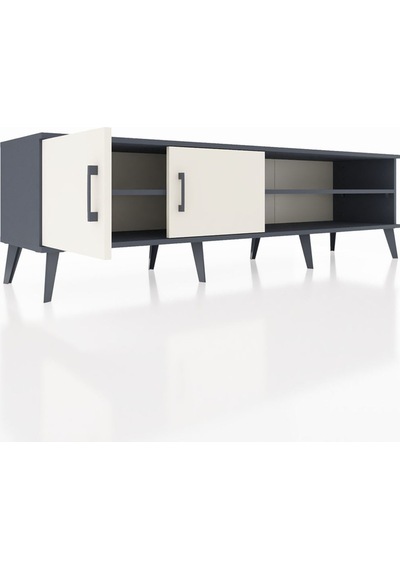 Hyperion Tv Ünitesi 2 Raflı 2 Kapaklı 176x44x51 Antrasit-aytaşı/antrasit Aytası/antrasıt Hyperion Tv Ünitesi 2 Raflı 2 Kapaklı 176x44x51 Antrasit-aytaşı/antrasit Aytası/antrasıt