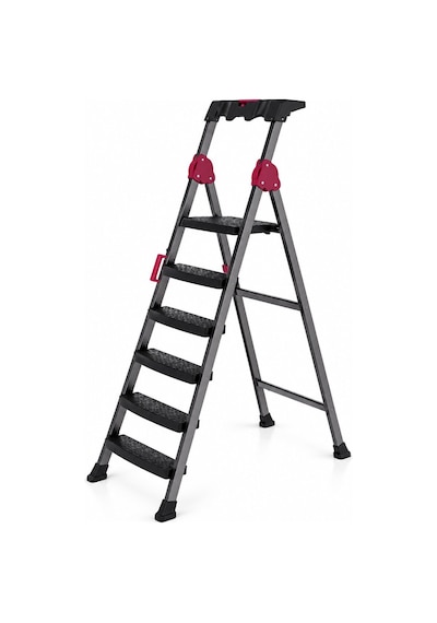 Lorenzo Metal Merdiven 5+1 Basamak 150kg Taşıma Kapasitesi 6+1