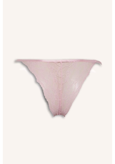 Defacto Dantel Detaylı Saten Brazılıan Açık Pembe Külot G1140ax26sppn648 Pembe-pn648