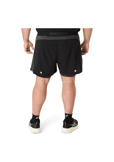 Asics Road 2n1 5ın Short Erkek Siyah Gri Şort 2011d245-001 Siyah