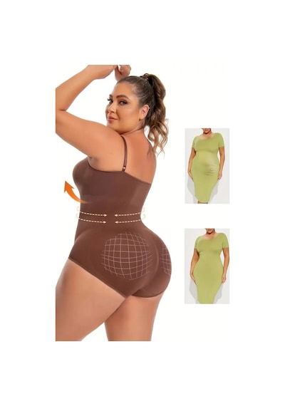 Mistirik Mamey Model Bel Göbek Ve Karın Sıkılaştırıcı Seamless Çıtçıtlı Korse Kahve Renk8 Kahve