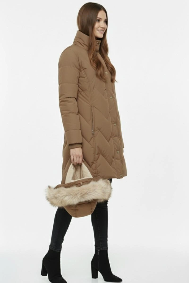 Baglan Kadın Spor Kapüşonlu İçi Peluş Mont M5308 Bgl-st04893 Vizon