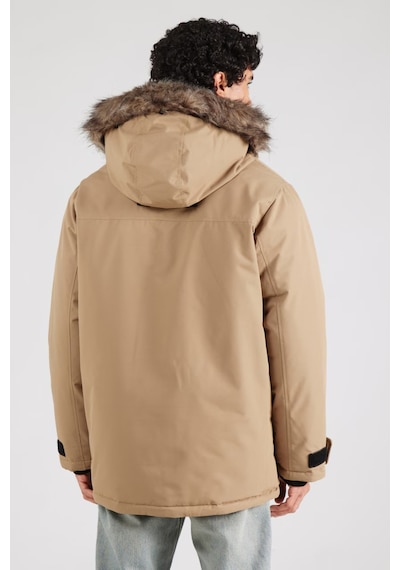 Jack & Jones Erkek Jjstar Rüzgar Geçirmez Kapüşonu Kürklü Parka 12256892 Vizon VIZON
