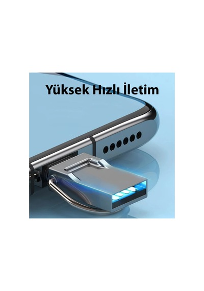 Type-c Usb Otg 64gb Flash Bellek 100mb/s Hızlı Ve Çift Uçlu Gri