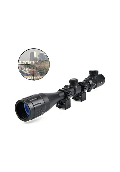 412x40 Aoeg Dürbünü Mil Dot Kırmızı Yeşil Lens Koruyucu 01 Gray Brown