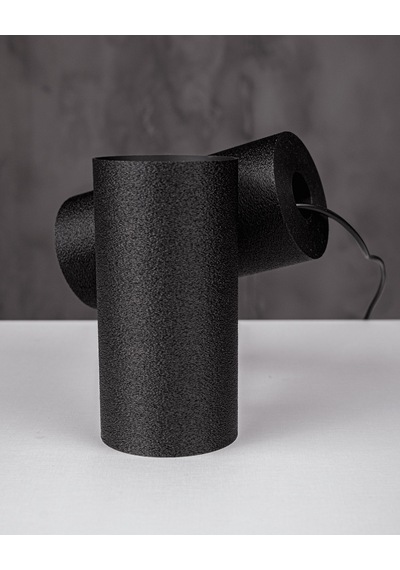 Canon Style Modern Masa Lambası 3d Baskı Tasarım Siyah Silindir Gövdeli Aydınlatma-191 Gün Işığı