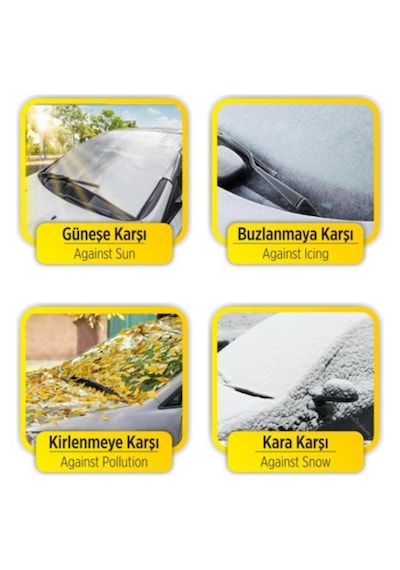 Oto Ön Cam Güneşlik Ön Cam Güneşten Koruyucu Örtü Katlanabilir Yer Kaplamayan Güneşlik Metalize
