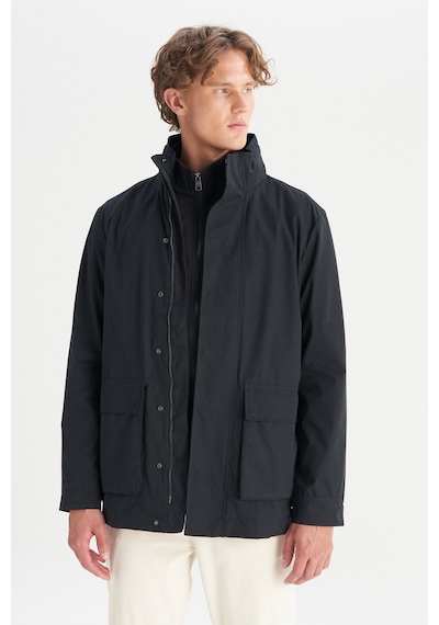Wrangler Pamuklu Regular Fit Cepli Çift Kullanımlı Erkek Parka W2520422001 Siyah