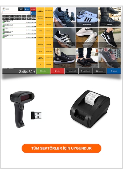 Kablosuz Barkod Okuyucu+ Fiş Yazıcı+ Barkodlu Satış Sistemi Programı