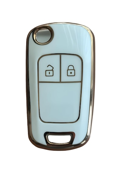 Autohan Keys Lüx Anahtar Kılıfı, Petek Desenli, Gri, Astra J Corsa D Corsa E Insignia Mokka Mer