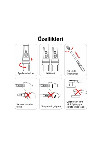 Ceta Form 3/8 Tork Anahtarı Exacto Pencere Göstergeli 20-100 Nm