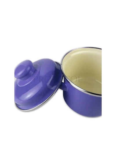 Emaye Premium Mini Derin Tencere 12 Cm / 900 Ml Mavi Renkli
