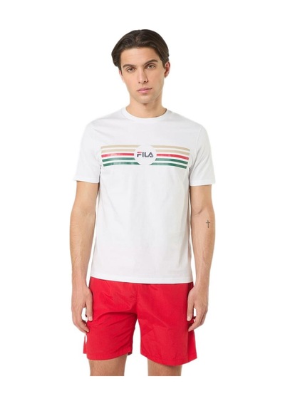 Fila Fam1221.10001 Padule Regular Logo Graphic Erkek Spor Tişört Beyaz