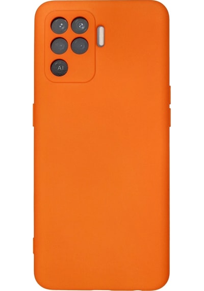 Cosmotex Newface Oppo Reno 5 Lite Kılıf Nano İçi Kadife Silikon - Turuncu