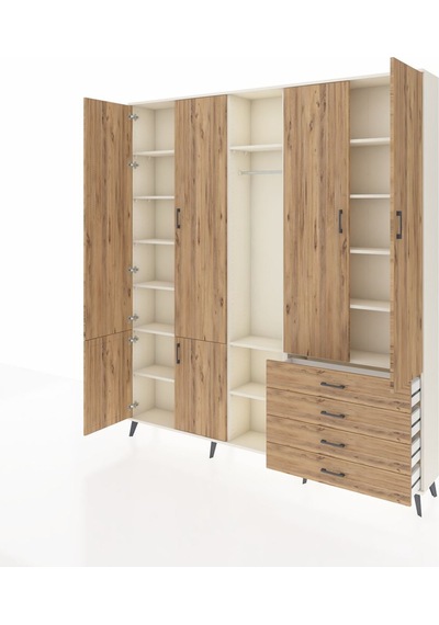 Arges Dolap 14 Raflı 4 Çekmeceli Tek Askılı 220x30x243 Aytaşı-çam/çam Atlas Çam/atlas Çam Arges Dolap 14 Raflı 4 Çekmeceli Tek Askılı 220x30x243 Aytaşı-çam/çam Atlas Çam/atlas Çam