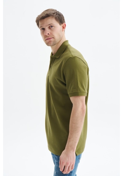 AR-MA Arma Erkek Regular Fit Basic % 100 Pamuk Pike Polo Yaka Tişört Y29374354502 Yeşil