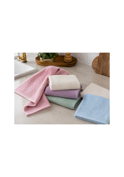 Renkli Mutfak Havlusu 30x50 Cm 6 Lı Set %100 Pamuk - Çok Renkli