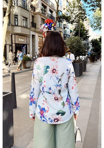 WeShaya Mavi Klasik Yaka, Uzun Kol, Digital Baskılı Kumaş, Regular Kalıp/kesim, Eteği Oval Gömlek Mavi WeShaya Mavi Klasik Yaka, Uzun Kol, Digital Baskılı Kumaş, Regular Kalıp/kesim, Eteği Oval Gömlek Mavi