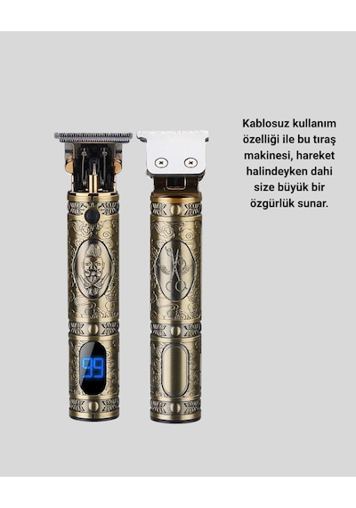 Kablosuz - 470 - Şarjlı Profesyonel Tıraş Makinesi 1800 Mah - Glblseme - Lityum Pil