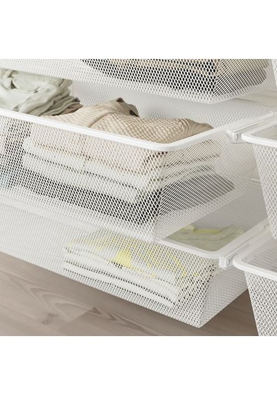 Ikea Boaxel Tel Sepet, Beyaz, 80x40x15 Cm