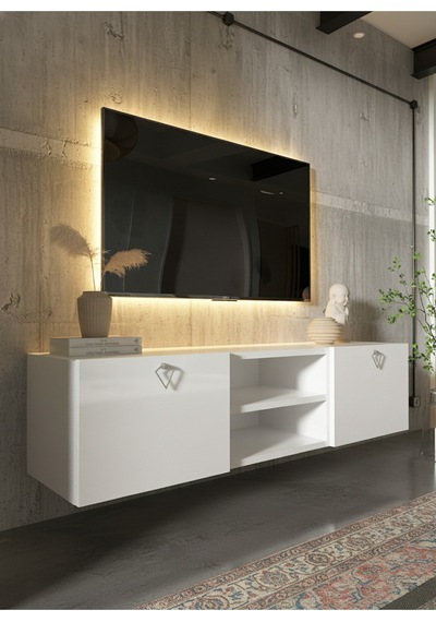 Resital Tv Ünitesi S1838-1 Beyaz Beyaz