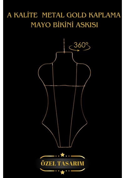 Mayo Askısı Metal Gold Vücut Şekilli Bikini İç Çamaşır Askısı Diğer