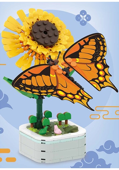 Çiçekler Ve Böcekler Yapı Blokları Butterfly
