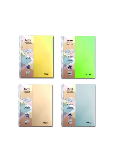 Keskin Color A4 80 Yaprak Spiralli Pastel Renk Kareli Sunum Defteri Çok Renkli
