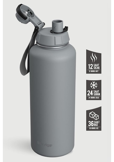Stevig 1 Hand Leak-proof Sızdırmaz Çelik Termos 1500 Ml Grey St-253 Gri