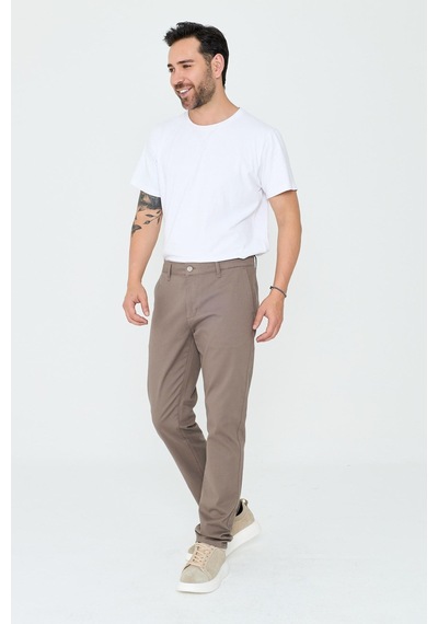 Vizon Regular Fit Erkek Chino Pantolon VİZON