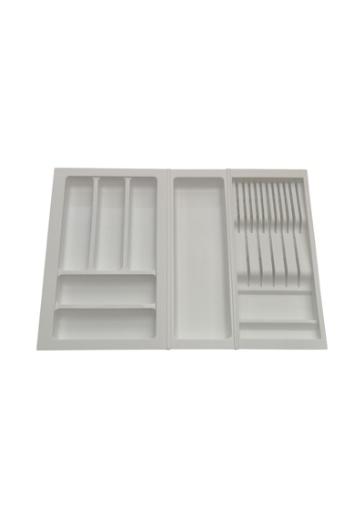 Mutfak, Modüler Bıçaklıklı Kaşıklık Seti, Beyaz, 64 x 48 cm (Enden-Boydan 3,5 cm Kesilebilir)