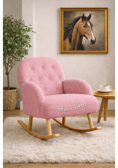 Sallanan Sandalye Ve Koltuk, Pembe Peluş,tv Koltuğu Baba Koltuğu,dinlenme Ve Emzirme Koltuğu Berjer Pembe